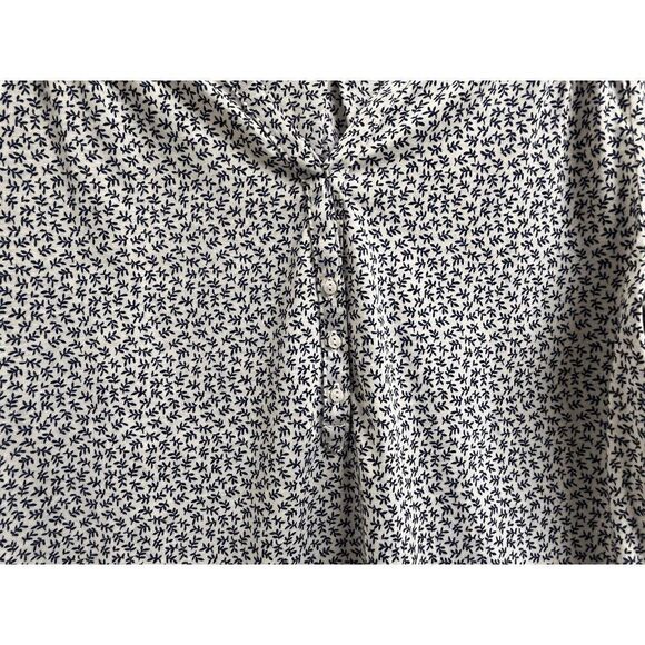 H&M Womens Tunic 3/4 Sleeve V-neck Blouse Blouse Gray Floral Size Small - Picture 3 of 7